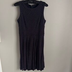 Elegant Black and Red Patterned Dress